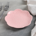 Тарелка фарфоровая десертная Доляна «Сьюзен», d=15,5 см, цвет розовый - Фото 2