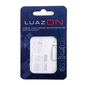 Адаптер Micro-SIM + Nano-SIM LuazON, чёрный 4449970