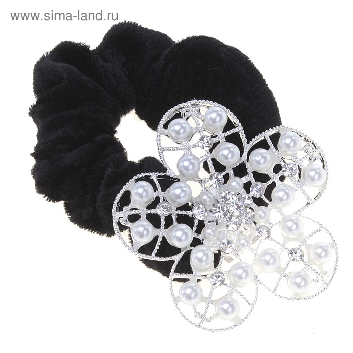 резинка для волос Шик сетка жемчужная ромашка - Фото 1