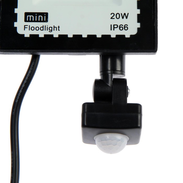 Прожектор светодиодный, 20 Вт, 1800 Лм, 4000К, Датчик движения, IP66 - фото 1886453805
