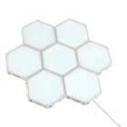 Набор светильников сенсорных "соты" 7 штук, 115х100мм, 6500 К, модульные, с блоком питания - Фото 1