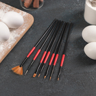 Набор кондитерских кисточек для декорирования Доляна «Рубин», 7 шт., чёрный - Фото 1