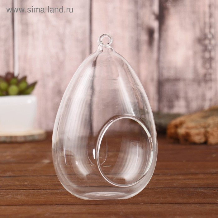 Флорариум «Каплевидная», d отв-5.5 см, 9×9×16 см - Фото 1