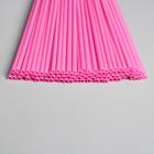 Трубочка для шаров, флагштоков и сахарной ваты, длина 41 см, d=6 мм, цвет светло-розовый - Фото 2