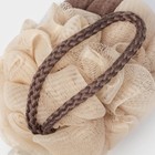 Мочалка для тела SAVANNA, 50 г, коричневая - Фото 3