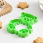 Форма для печенья «Мишка», вырубка, штамп, цвет зелёный - Фото 2