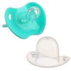 Пустышка классическая, с колпачком и держателем, в контейнере, от 0 мес., цвет бирюзовый - фото 119054242 Пустышка классическая, с колпачком и держателем, в контейнере, от 0 мес., цвет бирюзовый - фото 119054242