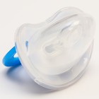 Соска - пустышка силиконовая ортодонтическая «Кит», от 0 мес., с колпачком, цвет голубой - Фото 5