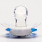 Соска - пустышка силиконовая ортодонтическая «Кит», от 0 мес., с колпачком, цвет голубой - Фото 2