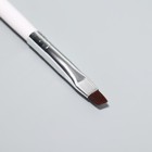 Кисть для наращивания и дизайна ногтей, скошенная, 17,5 см, d=5 × 4 мм, цвет белый - Фото 3