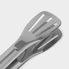 Щипцы кухонные Доляна «Лопатка», h=33.5 см, нержавеющая сталь, 304 марка стали, серебристые - Фото 3