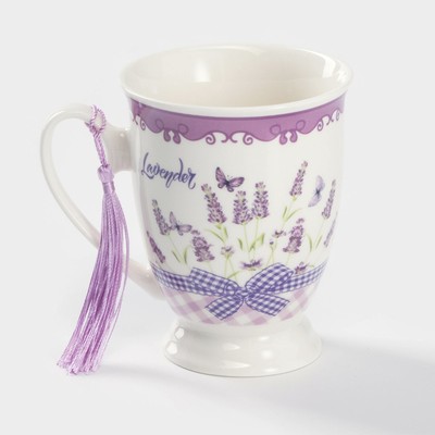 Кружка «Лаванда», 320 мл, керамика, белая