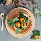 Набор тарелок из натурального кедра Mаgistrо, 4 шт: 33×2,5 см, 26×2,8 см, 22×4,5 см, 14×7,5 см - Фото 2