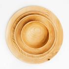 Набор тарелок из натурального кедра Mаgistrо, 4 шт: 33×2,5 см, 26×2,8 см, 22×4,5 см, 14×7,5 см - Фото 4