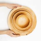 Набор тарелок из натурального кедра Mаgistrо, 4 шт: 33×2,5 см, 26×2,8 см, 22×4,5 см, 14×7,5 см - Фото 5