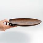 Набор тарелок из натурального кедра Mаgistrо, 2 шт, d=21,5 см, 25 см, цвет шоколадный - фото 24982651