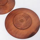 Набор тарелок из натурального кедра Mаgistrо, 2 шт, d=21,5 см, 25 см, цвет шоколадный - фото 24982654