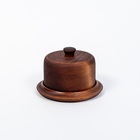 Маслёнка из натурального кедра Magistro, 13,5×9×2 см, цвет шоколадный - фото 4296423