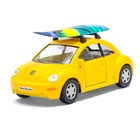 Машина металлическая VW New Beetle, 1:32, открываются двери, инерция, цвет жёлтый - Фото 1