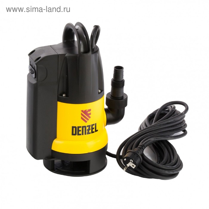 Насос дренажный Denzel DP800A, 800 Вт, подъем 5 м, 13000 л/ч, съемный кабель 10м - Фото 1