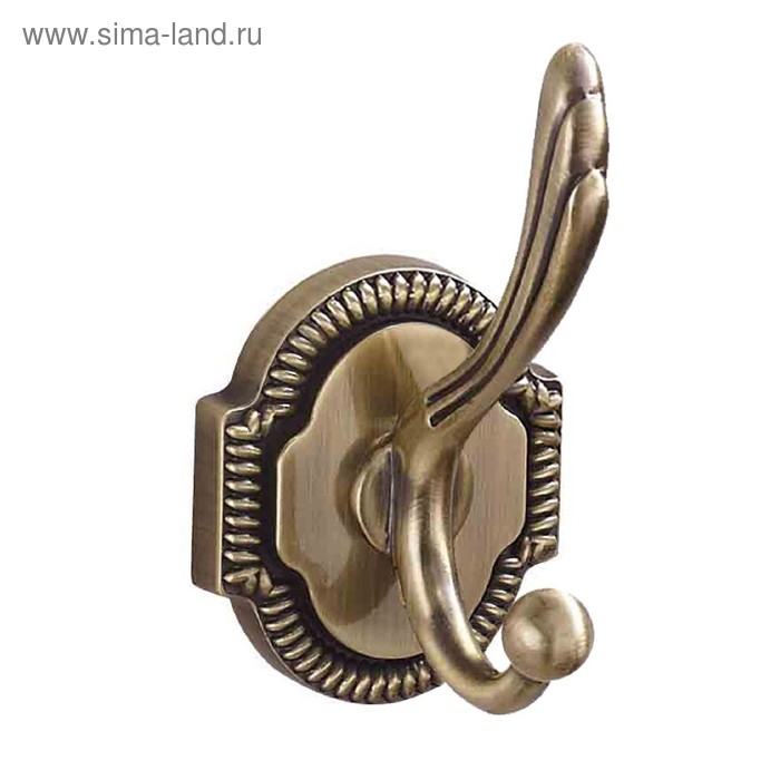 Крючок Bronze de Luxe S25205, двойной, подвесной, бронза