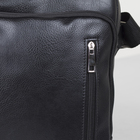 Сумка мужская , отдел на молнии, 3 наружных кармана, регулируемый ремень, цвет чёрный - Фото 3
