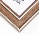 Фоторамка пластик формат А4 "Базиль" мокачино с золотым обрамлением 33,5х25 см - Фото 2