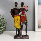 Сувенир полистоун "Молодая пара из Африки" МИКС 31,5х8х16 см - фото 6267612