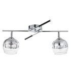 Люстра спот 1661/2 2хE27 60W хром/белый - Фото 2
