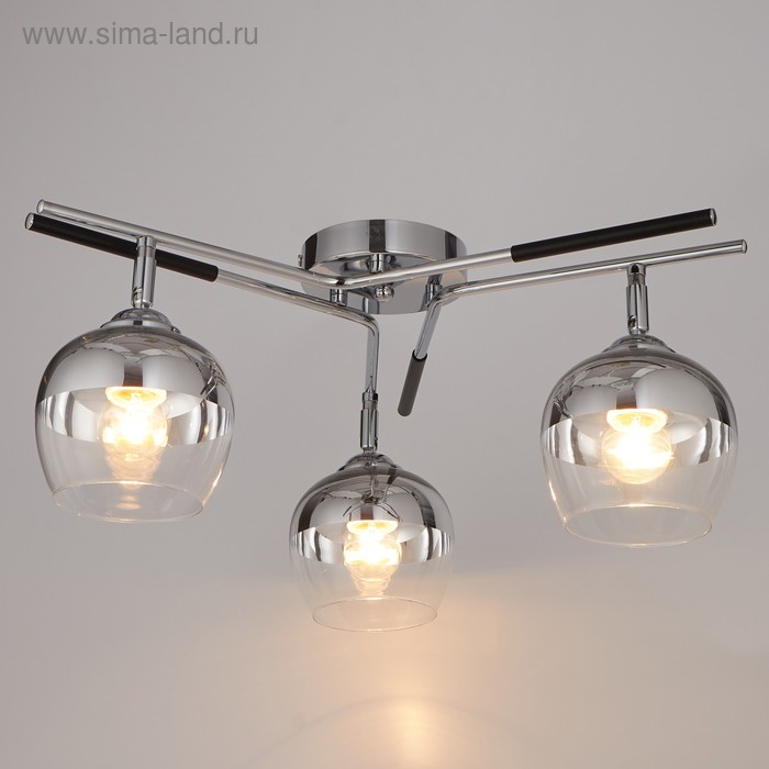 Люстра спот 1661/3 3хE27 60W хром/белый - Фото 1