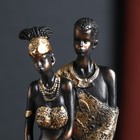 Сувенир полистоун "Африканская семья" наряд со слонами 30,5х6,5х11 см - фото 21021544