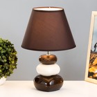 Лампа настольная RISALUX 9313033TL/1, E14, 40 Вт, коричневая, 25×25×34 см  (артикул 4543525)  большой выбор товаров оптом и в розницу по низким ценам с доставкой