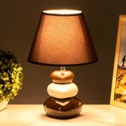 Лампа настольная RISALUX 9313033TL/1, E14, 40 Вт, коричневая, 25×25×34 см  (артикул 4543525)  большой выбор товаров оптом и в розницу по низким ценам с доставкой