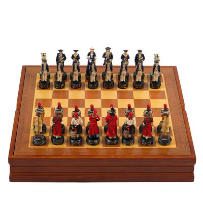 Шахматы сувенирные "Пиратская схватка", h короля-8 см, пешки-6 см, 36 х 36 см