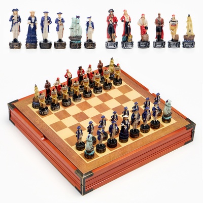 Шахматы сувенирные «Пиратская схватка», фигуры из полистоуна, доска 36×36 см