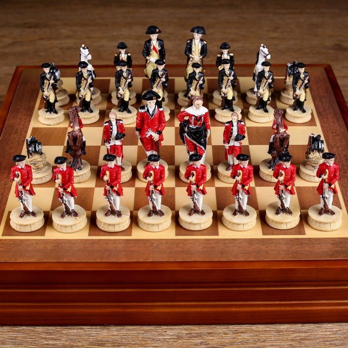 Шахматы сувенирные "Гражданские войны", h короля-8 см, h пешки-6 см, 36 х 36 см - фото 2064244