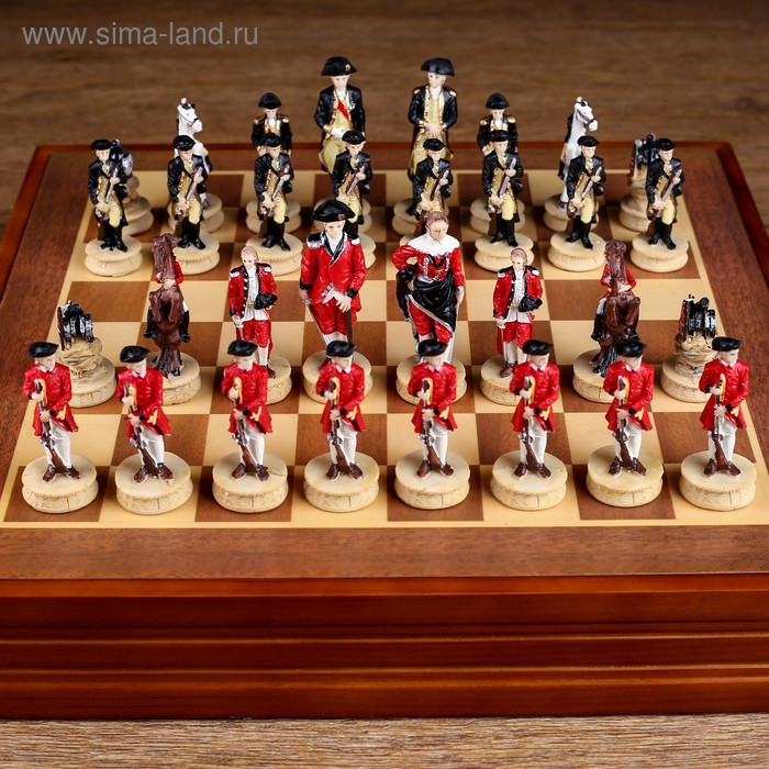 Шахматы сувенирные "Гражданские войны", h короля-8 см, h пешки-6 см, 36 х 36 см - Фото 1