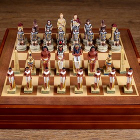 Шахматы сувенирные "Битва за Египет", h короля-8 см, пешки-6 см, 36 х 36 см