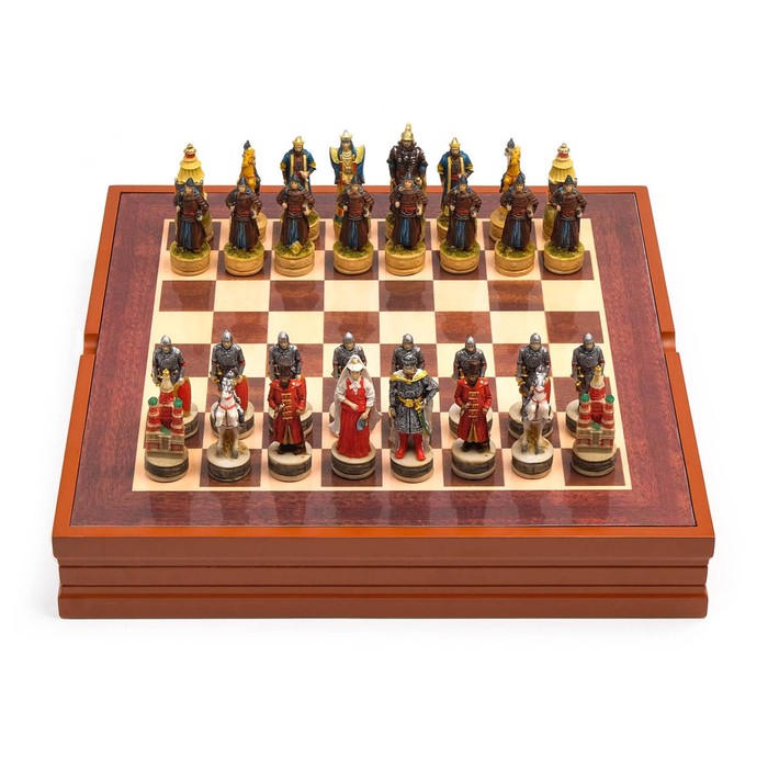 Шахматы сувенирные "Монгольское иго", h короля-8 см, h пешки-6 см, 36 х 36 см - Фото 1