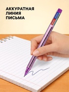 Ручка шариковая, синий стержень, узел 0.5 мм, на масляной основе, корпус тонированный, МИКС - Фото 3