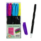 Ручка шариковая "Спираль" 0.7 мм, стержень синий, черный корпус, маслянные чернила, МИКС (комплект 24 шт) - фото 22449722