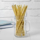 Трубочки для коктейля, набор 25 шт., золотая - Фото 2
