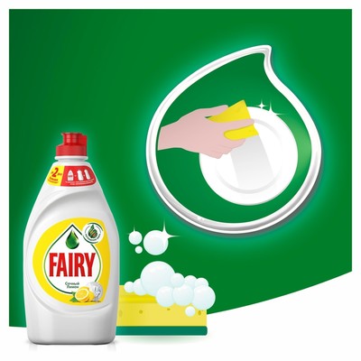 Средство для мытья посуды Fairy «Сочный лимон», 1.35 л