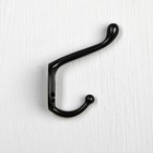 Крючок мебельный ТУНДРА TKD015, двухрожковый, черный - Фото 3