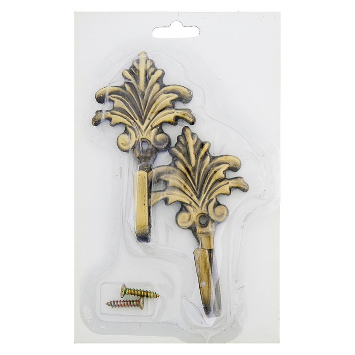 Крючок для штор KS010, однорожковый, цвет бронза - фото 18529943