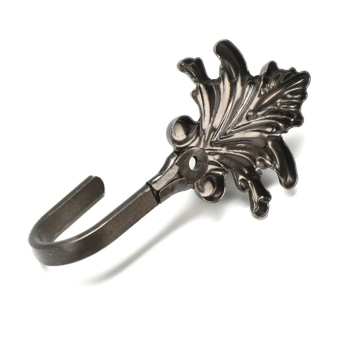 Крючок для штор KS010, однорожковый, цвет бронза - фото 18529937