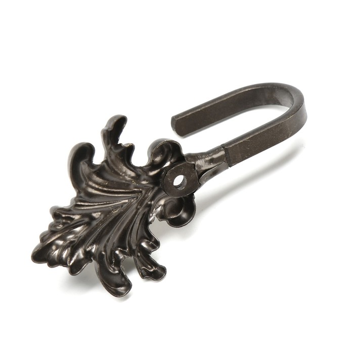 Крючок для штор KS010, однорожковый, цвет бронза - фото 18529938