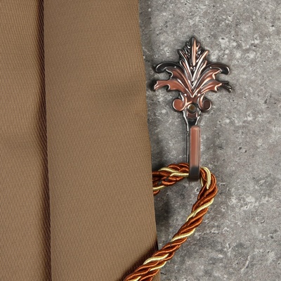 Держатель для штор KS010, однорожковый, цвет медь