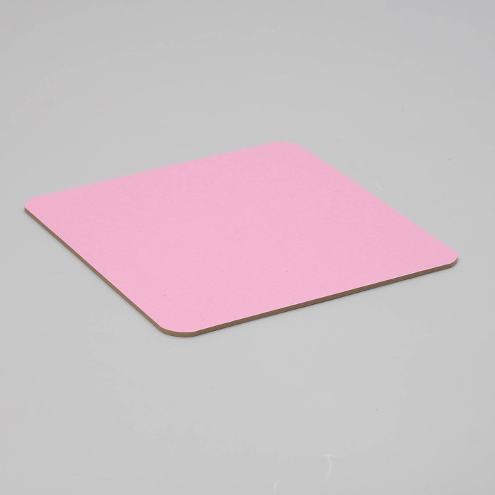 Подложка усиленная, квадратная, золото - розовый, 20 х 20 см, 3,2 мм