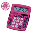 Калькулятор настольный Citizen SDC-450N, 8-разрядный, 120 х 87 х 22 мм, 2-е питание, розовый - фото 318280460